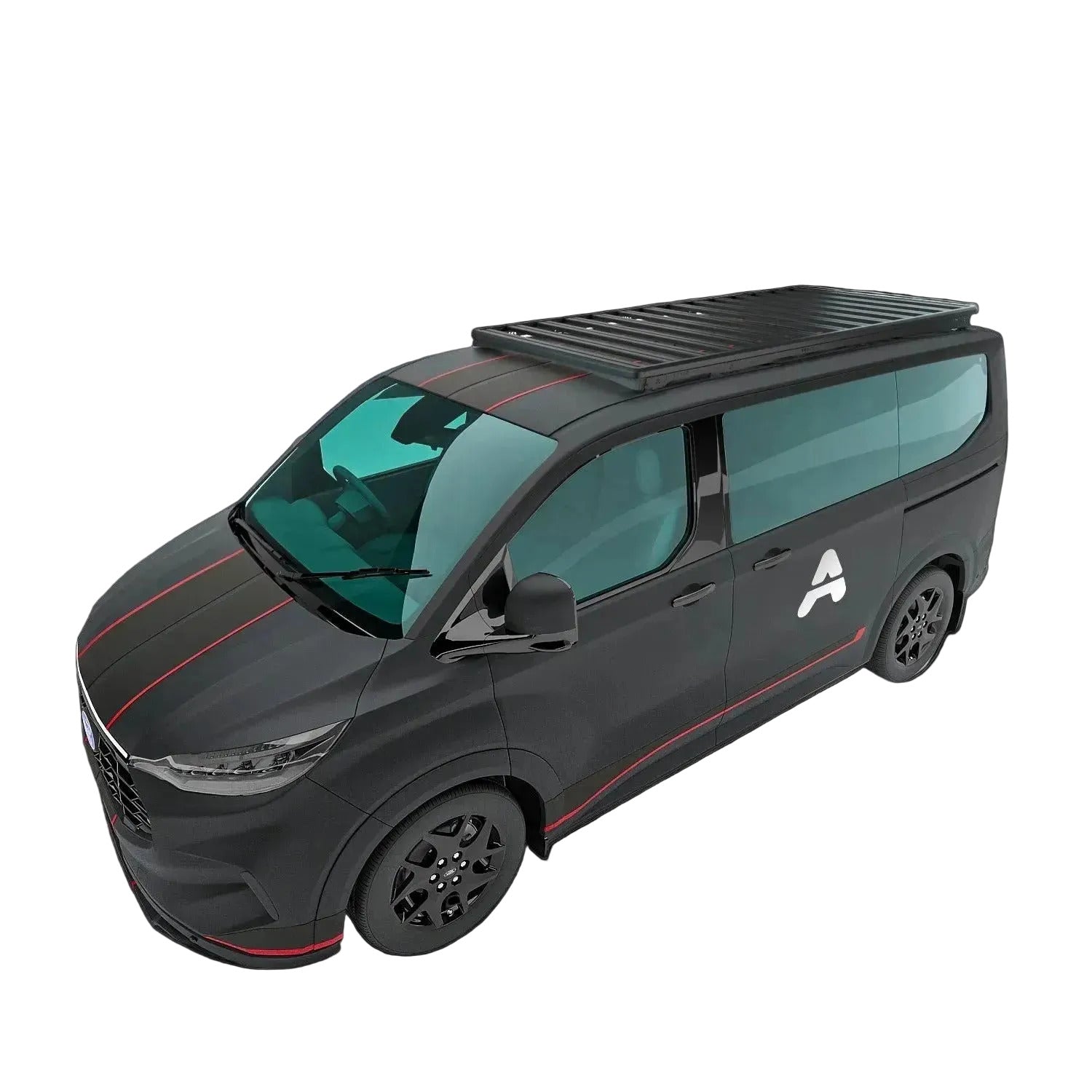 Dachträger Ford Transit / Tourneo Custom V710 L1 (Copy) – montiert auf Fahrzeug, Gesamtansicht
