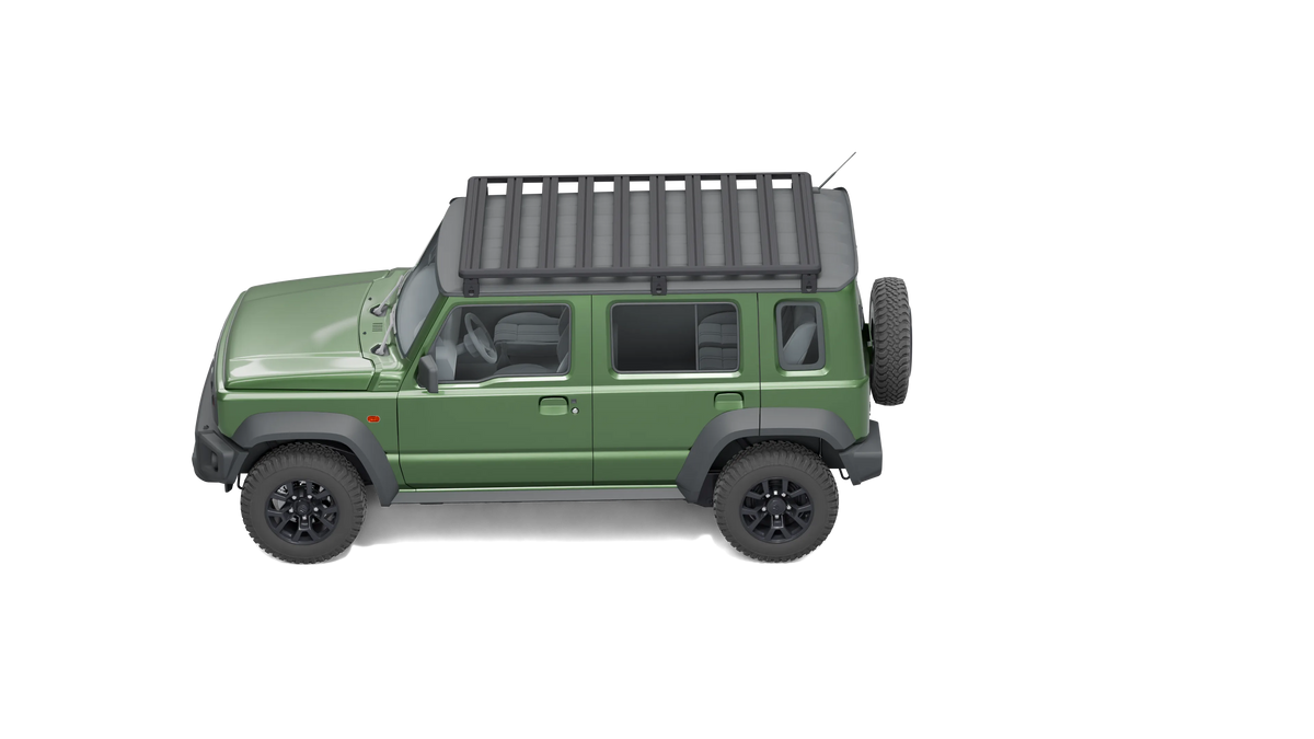Airholder Dachträger auf Suzuki Jimny 5-Türer, 10 Querprofile, Beifahrerseite