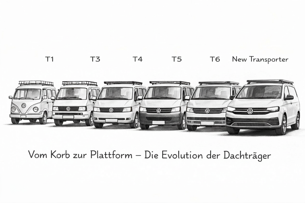 Die Geschichte der Dachträger: von Reisekoffern zu modernen Expeditionsplattformen