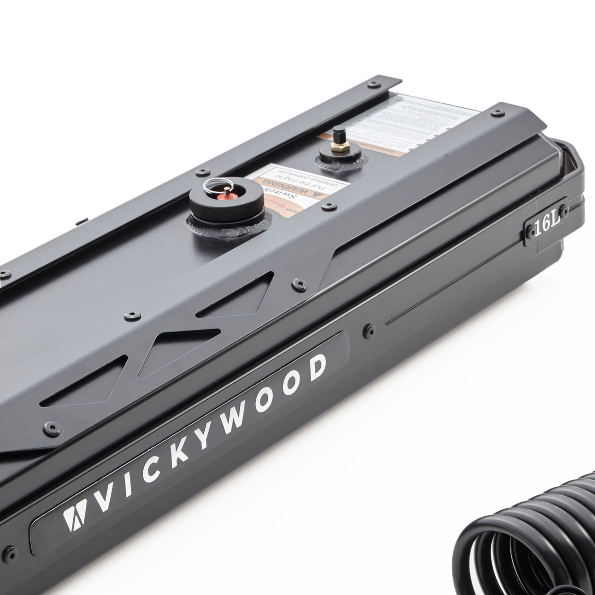 16 Liter, Oberseite des VICKYWOOD EVOTANK mit Einfülldeckel und Luftventil