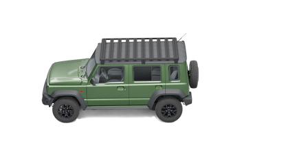 Airholder Dachträger auf Suzuki Jimny 5-Türer, 10 Querprofile, Beifahrerseite