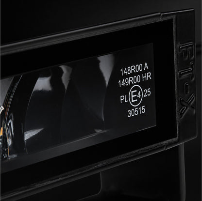 E-Prüfzeichen auf der Linse der LTPRTZ Flat-X 16 Zoll, Referenzzahl 25