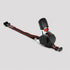 VICKYWOOD Strap Belt PROTECT Zurrgurt mit schwarzer Ratsche, Aufrollgehäuse und rot eingefasstem Gurtband mit flachen Endhaken