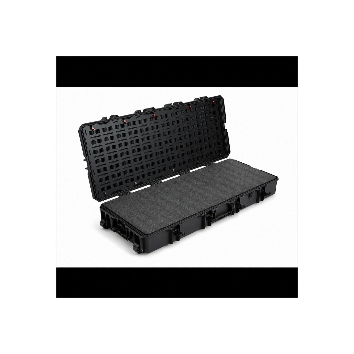 MOLLE-Board im aufgeklappten Deckel der Transportbox PROTECT für Taschen und Organizer