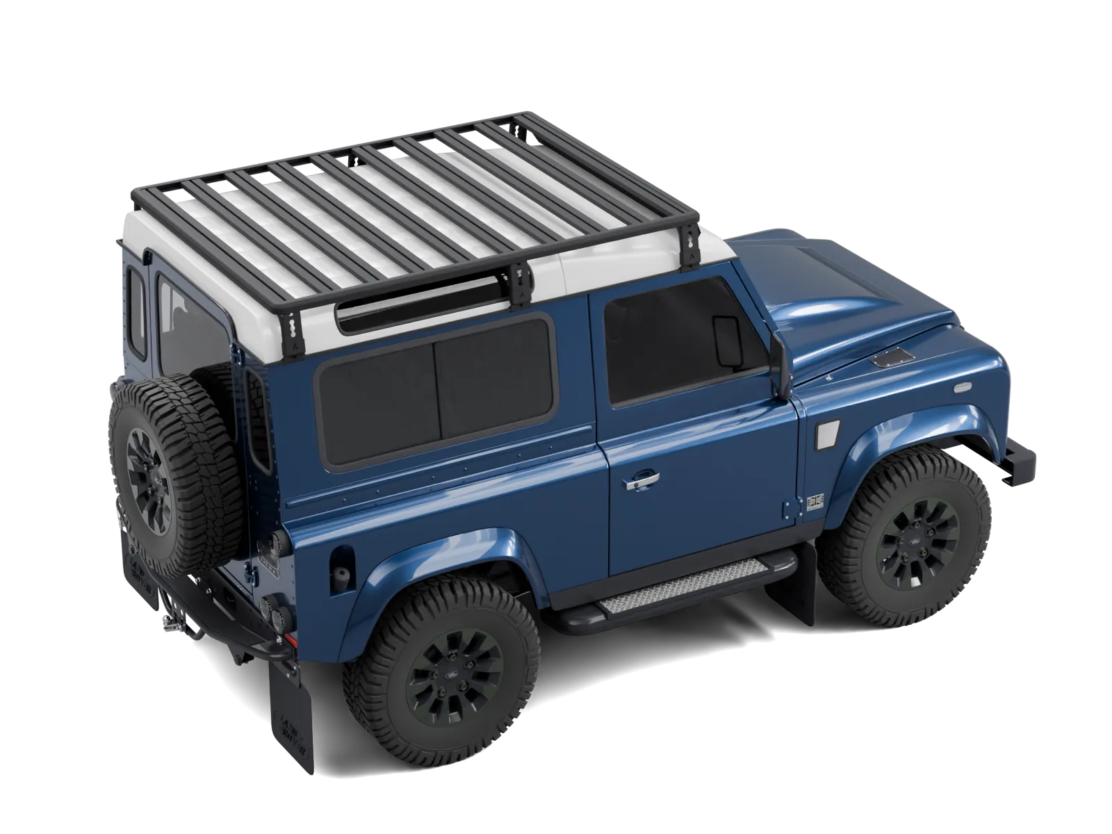 Dachträger Land Rover Defender 90 Airholder 10 Querprofile – Heck · Beifahrerseite