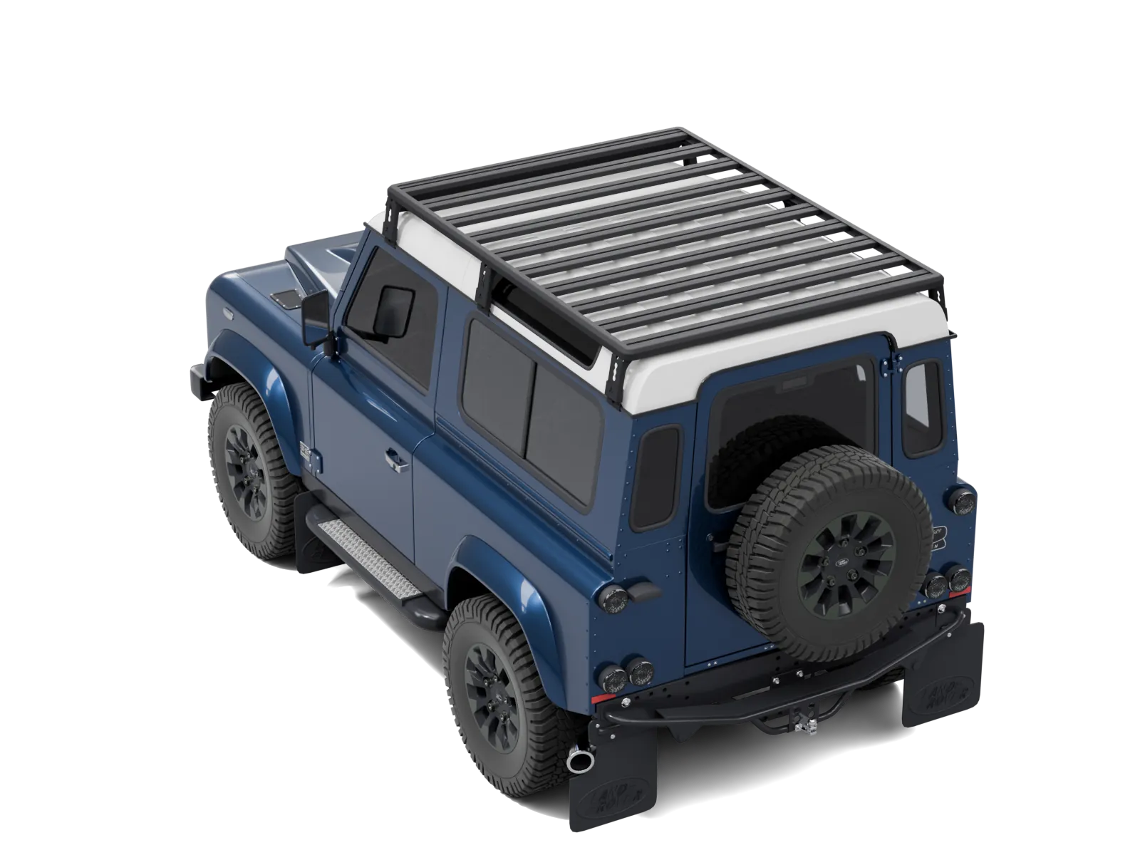 Dachträger Land Rover Defender 90 Airholder 10 Querprofile – Heck · Fahrerseite