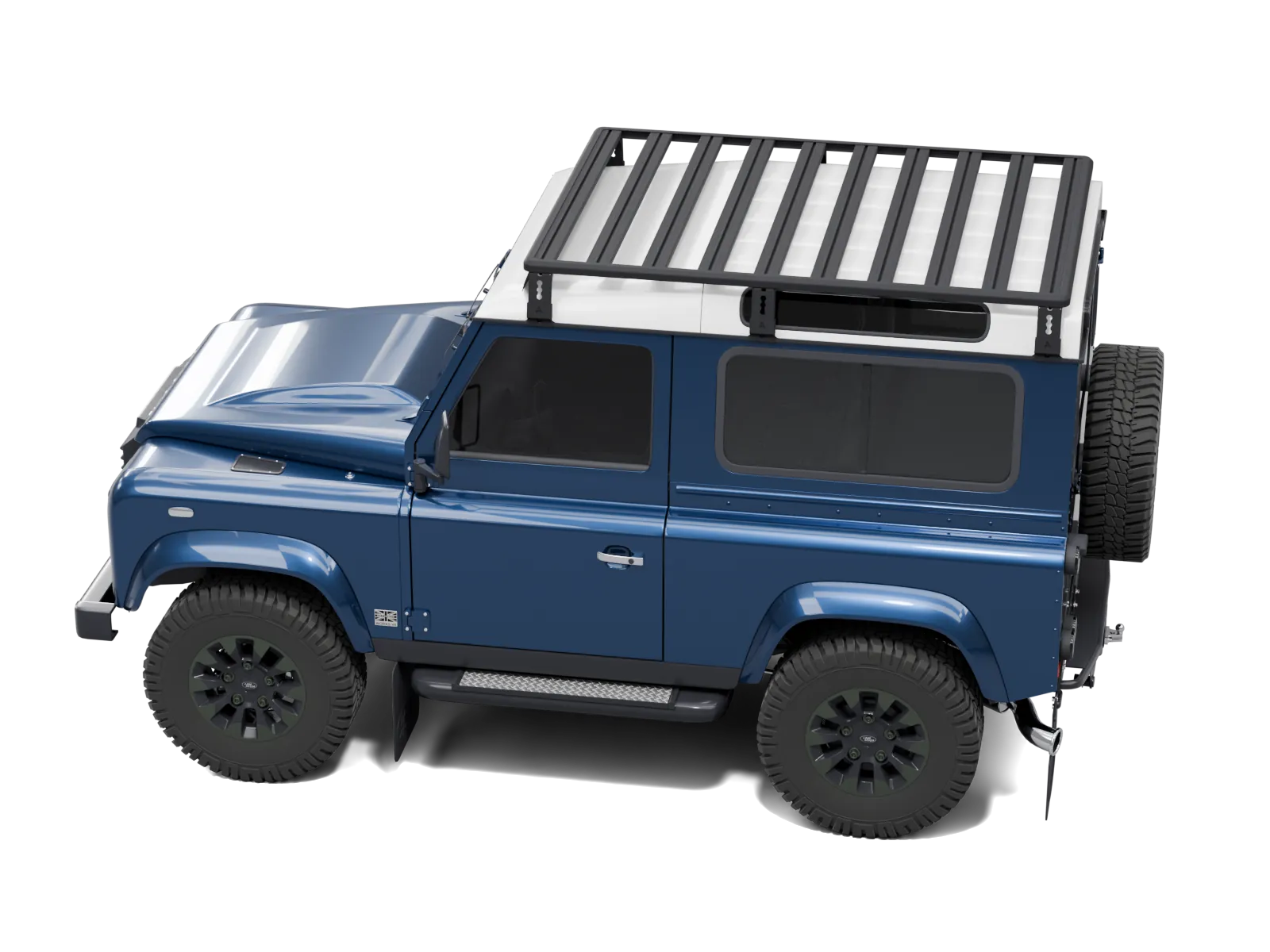 Dachträger Land Rover Defender 90 Airholder 10 Querprofile – Fahrerseite