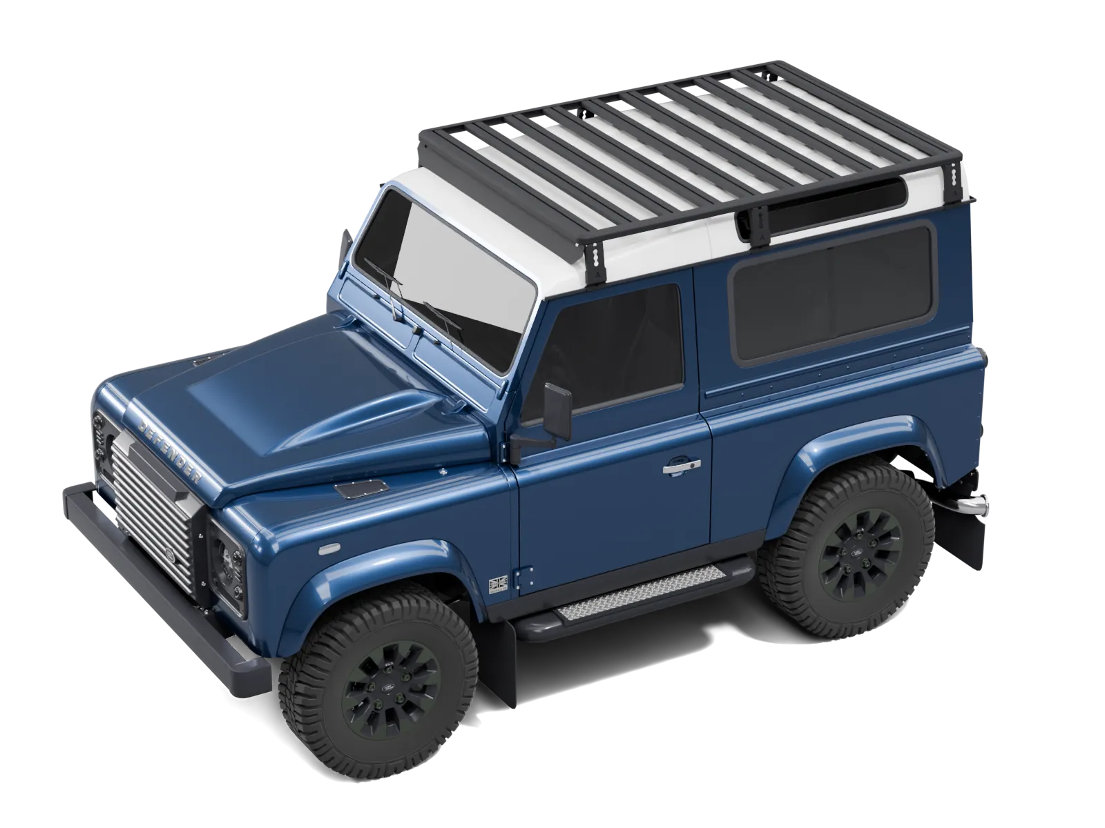 Dachträger Land Rover Defender 90 Airholder 10 Querprofile – Front · Fahrerseite