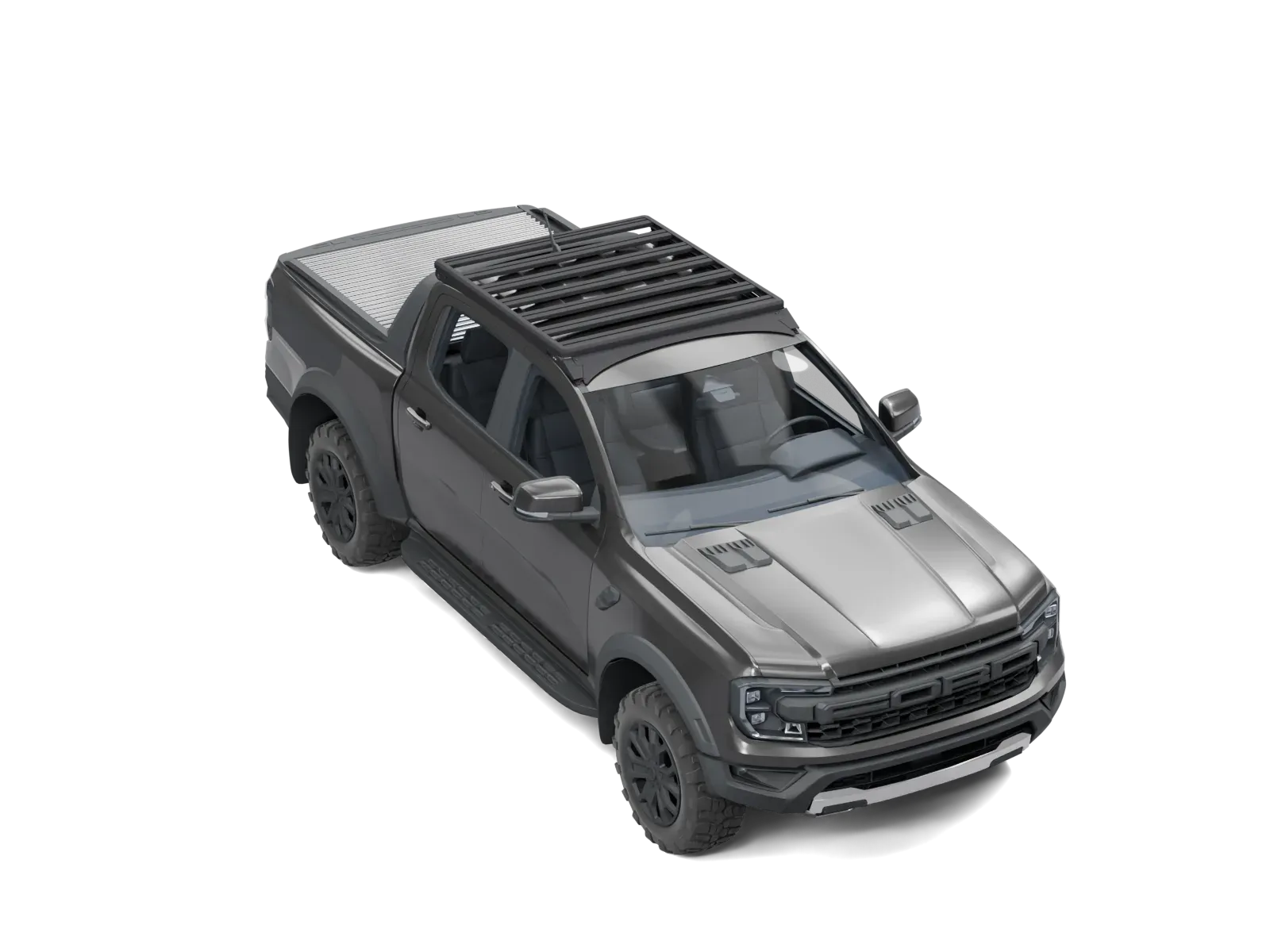 Dachträger Ford Ranger 7 Querprofile – 360°-Ansicht