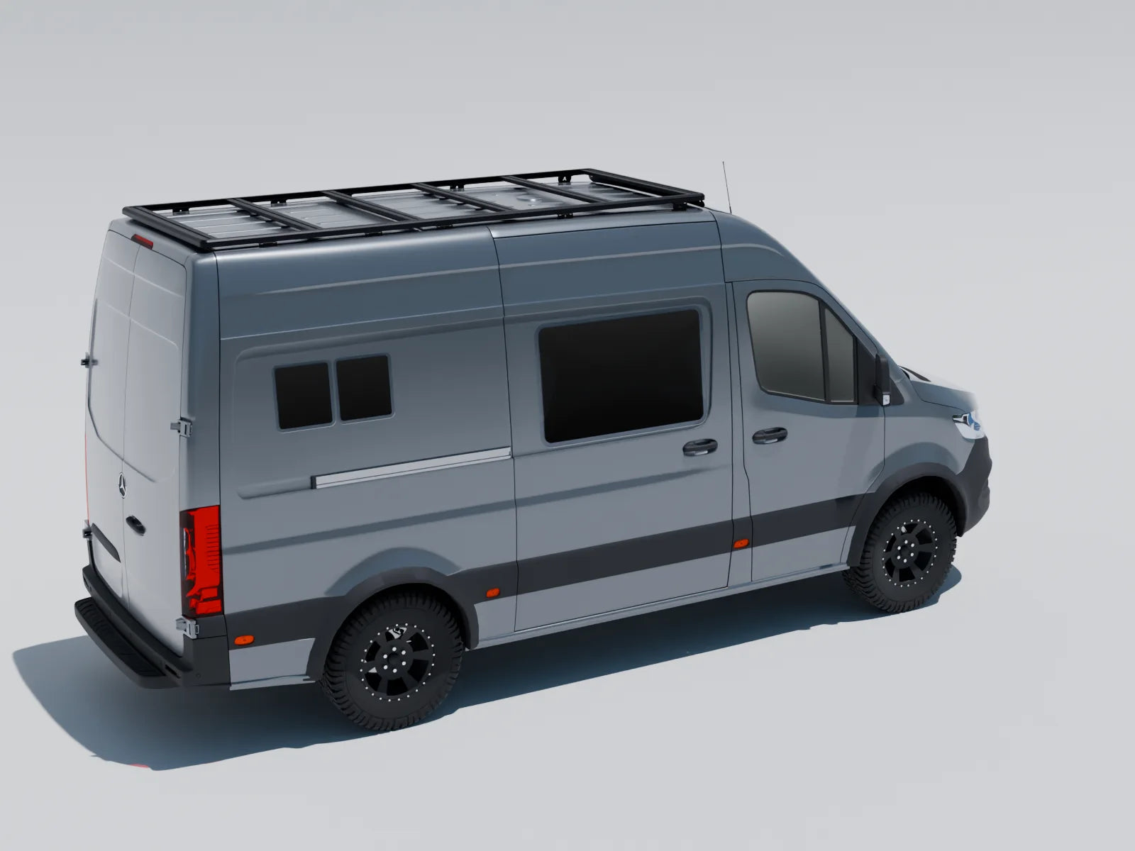 Dachträger Mercedes-Benz Sprinter L2H2 – Heck · Beifahrerseite