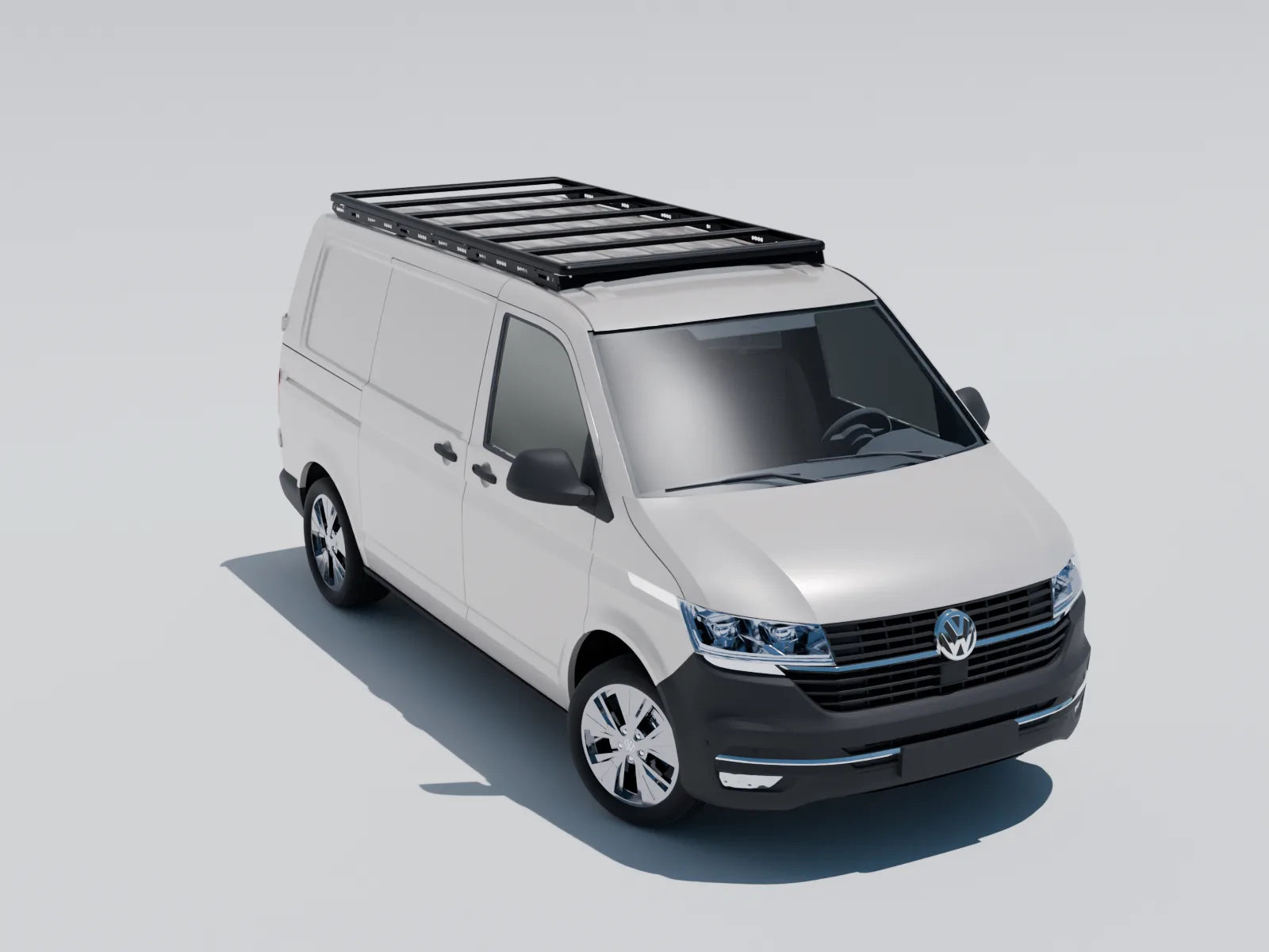 Dachträger Volkswagen Transporter T5 T6 T6.1  Kurzer Radstand SWB 7 Querprofile – 360°-Ansicht