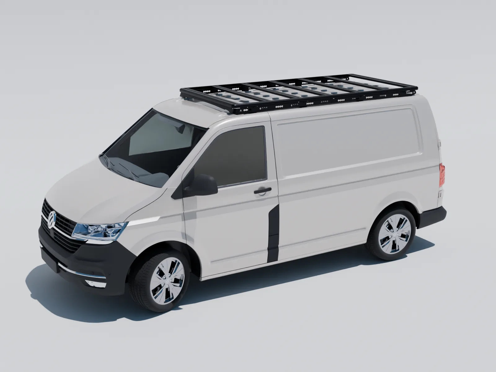 Dachträger Volkswagen Transporter T5 T6 T6.1  Kurzer Radstand SWB 7 Querprofile – Front · Fahrerseite